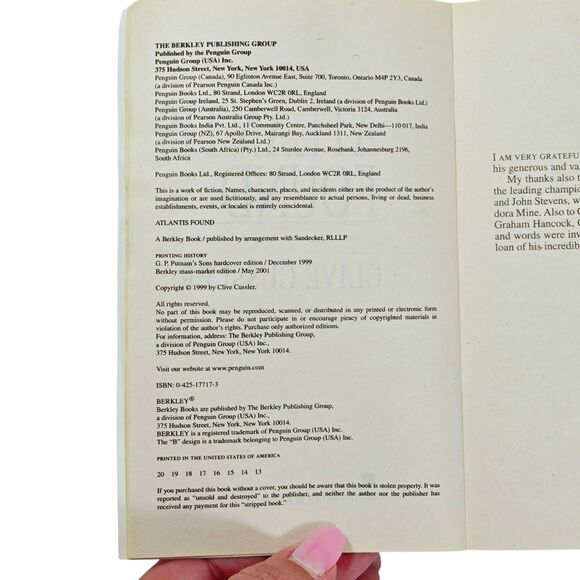 Atlantis Found by Clive Cussler - Paperback - A Dirk Pitt Novel - Picture 3 of 5